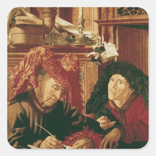 Zwei Steuererheber, c.1540 Quadratischer Aufkleber (Vorderseite)