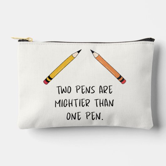 Zwei Stifte sind mächtiger als ein Stift Zubehörtasche (Vorderseite)