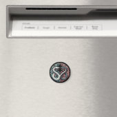 Zwei stilisierte Schlangen Magnet (In Situ (Geschirrspüler))