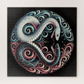 Zwei stilisierte Schlangen Puzzle (Horizontal)