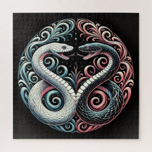 Zwei stilisierte Schlangen Puzzle