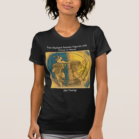 Zwei stilisierte weibliche Figuren Jan Toorop T-Shirt (Vorderseite)