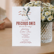 Zwei Storchen und zwei Babyduschen