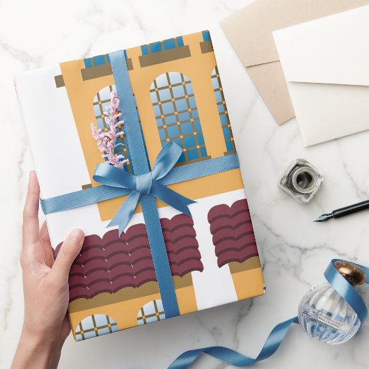 Zwei Story House Wrapping Paper Geschenkpapier