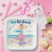 Zwei Strände | Kinder 2. Geburtstag Pappteller (Party)