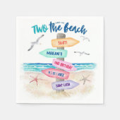 Zwei Strände | Kinder 2. Geburtstag Serviette (Vorderseite)