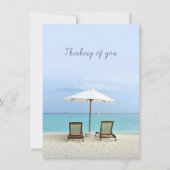 Zwei Strandstühle mit Mitteilungskarten für den St (Vorderseite)