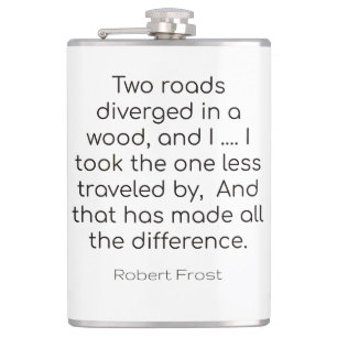 Zwei Straßen dienten in einem Holz Flachmann