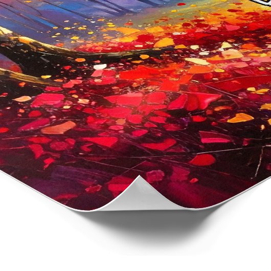 Zwei Straßen dienten in einem Holz Poster (Ecke)