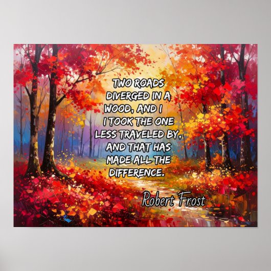 Zwei Straßen dienten in einem Holz Poster (Vorne)