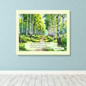 Zwei Straßen dienten in einem Wald, Leinwanddruck (Insitu (Holzboden))