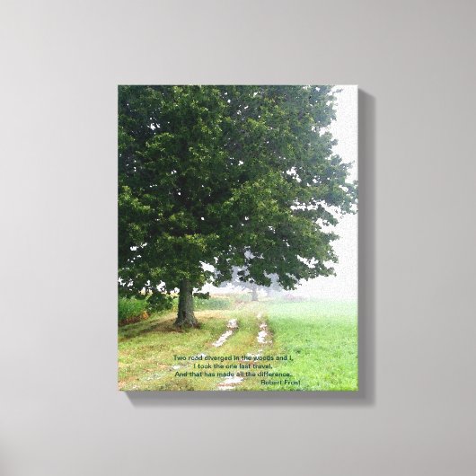 Zwei Straßen divergierte Leinwand (Vorderseite)