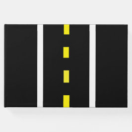 Zwei Straßen Gästebuch (schwarz, weiß und gelb)