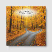 Zwei Straßen in einem Herbstwald Gästebuch (Vorderseite)