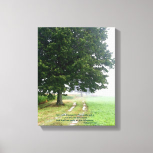 Zwei Straßen liefen Leinwand auseinander