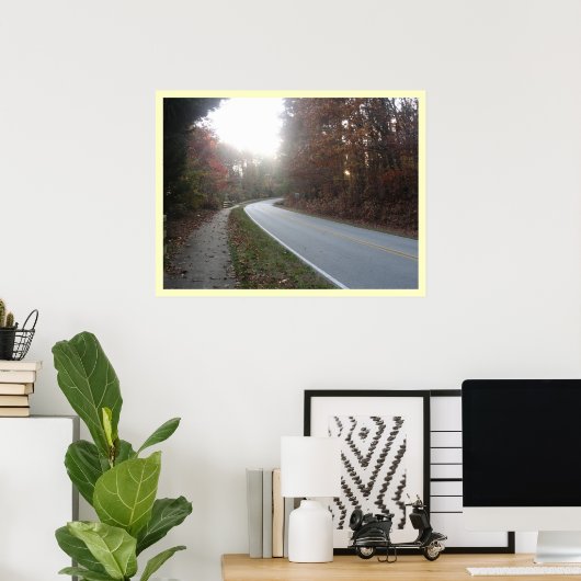 Zwei Straßen unterscheiden sich.... Poster (Heimbüro)