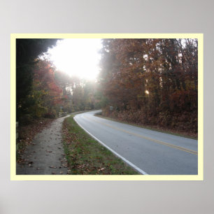 Zwei Straßen unterscheiden sich.... Poster