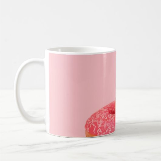 ZWEI STRAWBERRY DOUGHNUTS MIT SPRINKLES KAFFEETASSE (Links)