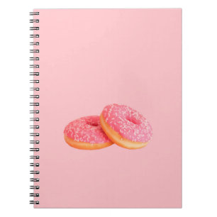 ZWEI STRAWBERRY DOUGHNUTS MIT SPRINKLES NOTIZBLOCK
