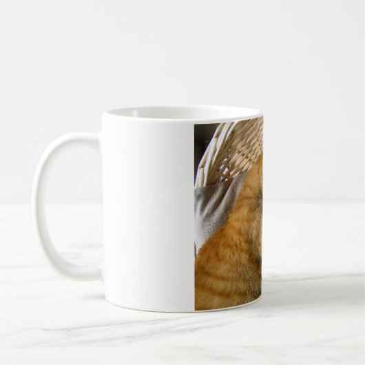 Zwei streichelnde Schlafentabby-Katzen Kaffeetasse (Links)