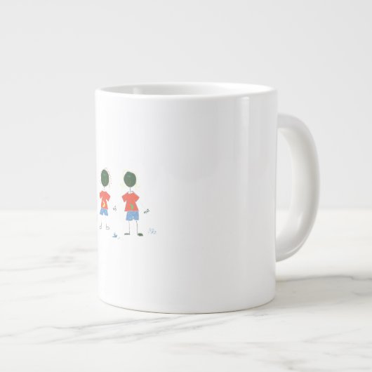 ZWEI STRICHMÄNNCHEN. Jumbo-Tasse (Vorderseite Rechts)