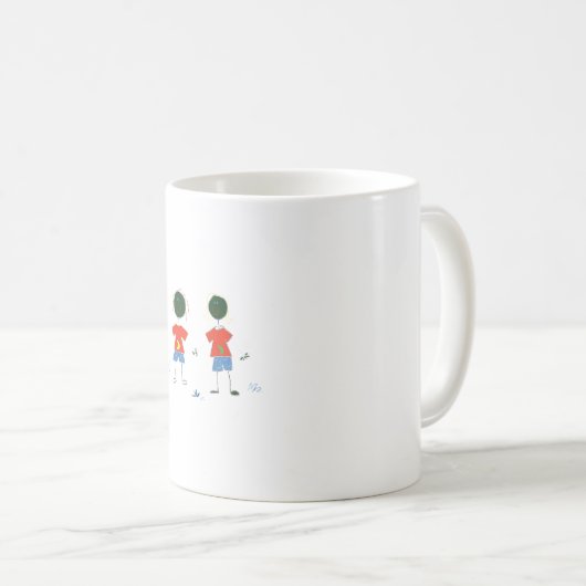 ZWEI STRICHMÄNNCHEN. KAFFEETASSE (VorderseiteRechts)