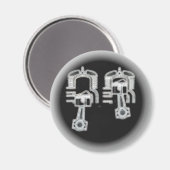 Zwei Stroke-Motor Magnet (Vorderseite/Rückseite)