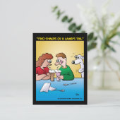 "Zwei Stücke eines Lamm-Schwanzes" Postkarte (Stehend Vorderseite)