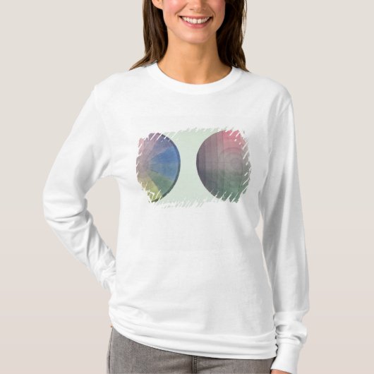 Zwei Studien des Quer- und Längsprofils T-Shirt (Vorderseite)