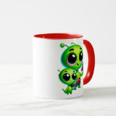 Zwei superniedliche Außerirdische. Tasse (VorderseiteRechts)