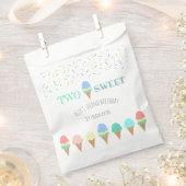 Zwei süß-blaue Eistüte 2. Geburtstag Geschenktütchen (Ausgeschnitten)