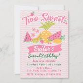 Zwei süß | Obst Party Geburtstag Einladung (Vorderseite)