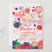 Zwei süß | Obst Party Geburtstag Einladung (Vorderseite)