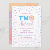 Zwei süße 2. Geburtstag Einladung (Vorne/Hinten)