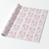 ZWEI Süße 2. Geburtstag Geschenkpapier (Ungerollt)
