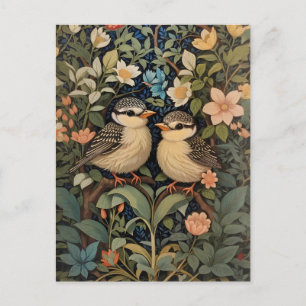 Zwei süße Babyvögel Botanischer Garten Postkarte