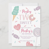 Zwei süße Candy-Einladung Einladung (Vorderseite)