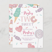 Zwei süße Candy-Einladung Postkarte (Vorne/Hinten)