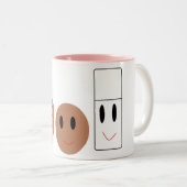 Zwei süße Cookies und Milch Zweifarbige Tasse (VorderseiteRechts)