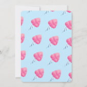 Zwei süße Cotton Candy Kids zum zweiten Geburtstag Einladung (Rückseite)