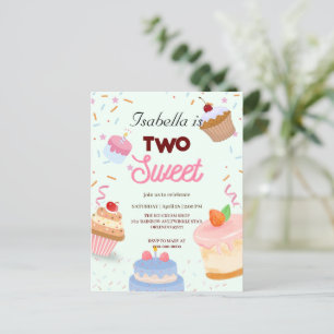 Zwei süße Cupcake Sprinkle Postkarte
