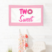 Zwei süße Donut 2. Geburtstag Banner (Insitu)