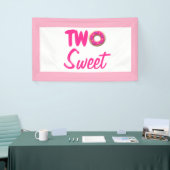 Zwei süße Donut 2. Geburtstag Banner (Messeveranstaltung)