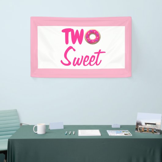 Zwei süße Donut 2. Geburtstag Banner (Messeveranstaltung)