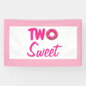 Zwei süße Donut 2. Geburtstag Banner (Horizontal)