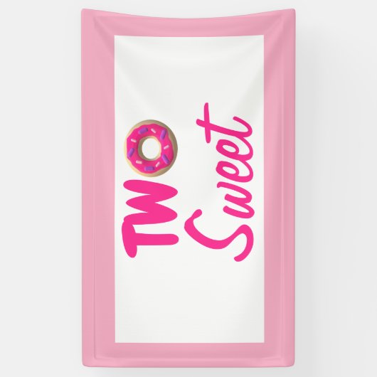 Zwei süße Donut 2. Geburtstag Banner (Vertikal)