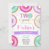 Zwei süße Donuts 2. Geburtstag Einladung (Vorderseite)