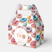 Zwei süße Donuts 2. Geburtstag Party Geschenkschachtel (Vorderseite)