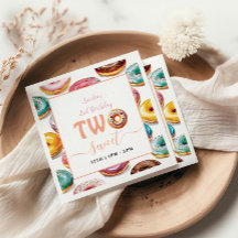 Zwei süße Donuts 2. Geburtstag Party