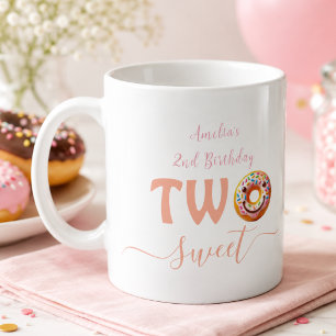 Zwei süße Donuts 2. Geburtstagsfeier Kaffeetasse